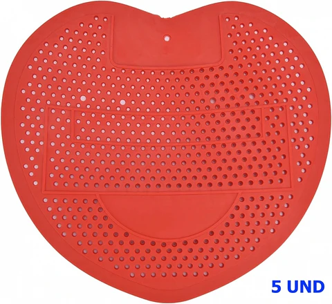 Tapete urinario aromático color rojo PACK 5 UND -GENÉRICO