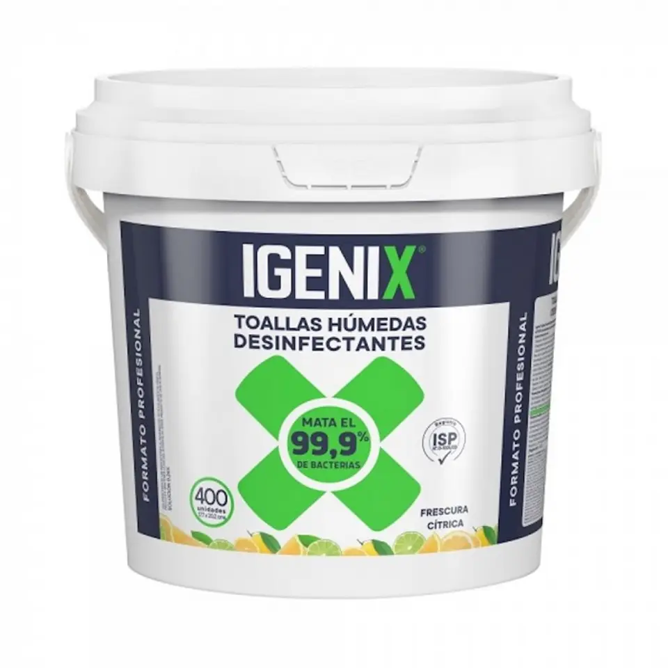 Paño toalla desinfectante wipes aroma frescura cítrica 400 UND -IGENIX 1