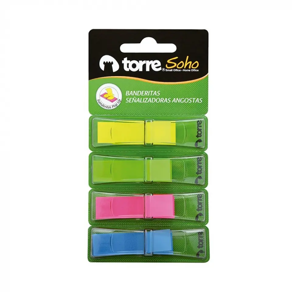 Banderitas adhesivas 4 colores neon 40 HJS X COLOR -TORRE 1