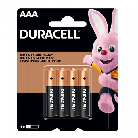 Pilas aaa alcalinas 1.5v 4 UND -DURACELL