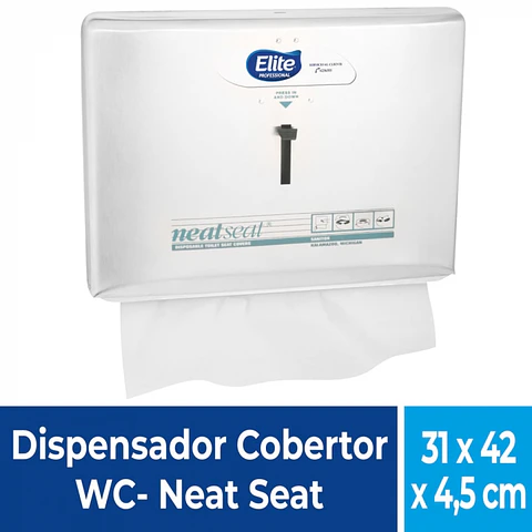 Dispensador cobertor wc METÁLICO / BLANCO -ELITE