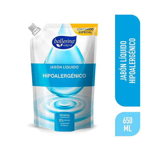Jabón líquido - hipoalergénico 750 ML -BALLERINA