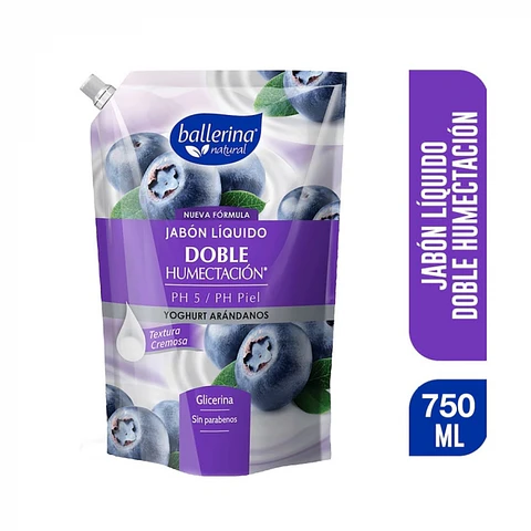 Jabón líquido - yoghurt arándanos 750 ML -BALLERINA