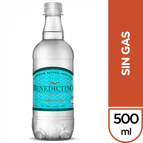 Agua mineral sin gas 500 ML -BENEDICTINO