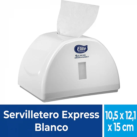 Dispensador servilleta express PLÁSTICO / BLANCO -ELITE