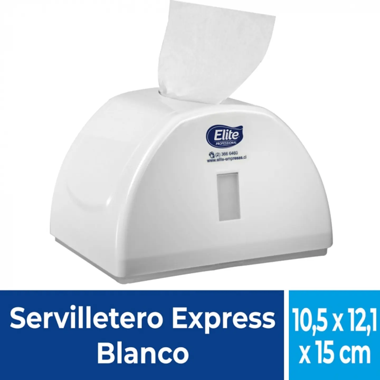 Dispensador servilleta express PLÁSTICO / BLANCO -ELITE 1