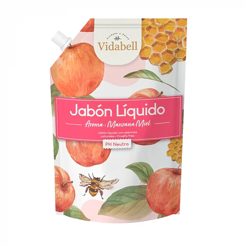 Jabón líquido - manzana y miel 750 ML -VIDABELL