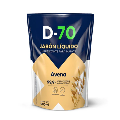 Jabón líquido antibacterial para manos- avena 900 ML -D-70