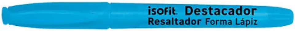 Destacador tipo lápiz CELESTE -ISOFIT 1