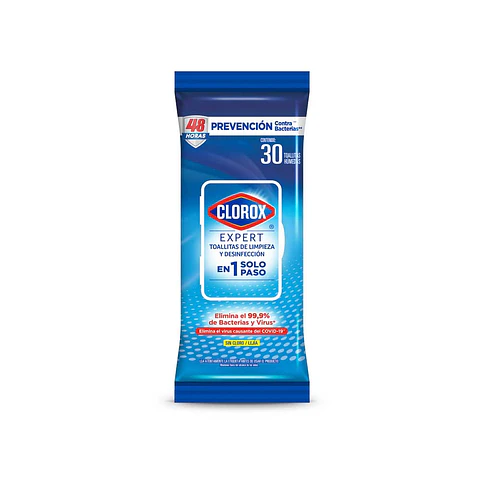 Clorox Toallas Desinfectantes Expert Flowpack 30 Unidades