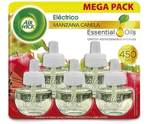 Desodorante ambiental aparato eléctrico + repuesto MANZANA CANELA -AIRWICK