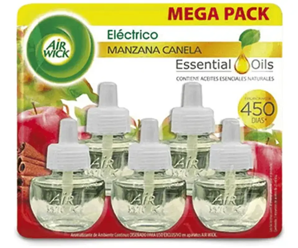 Desodorante ambiental aparato eléctrico + repuesto MANZANA CANELA -AIRWICK 1