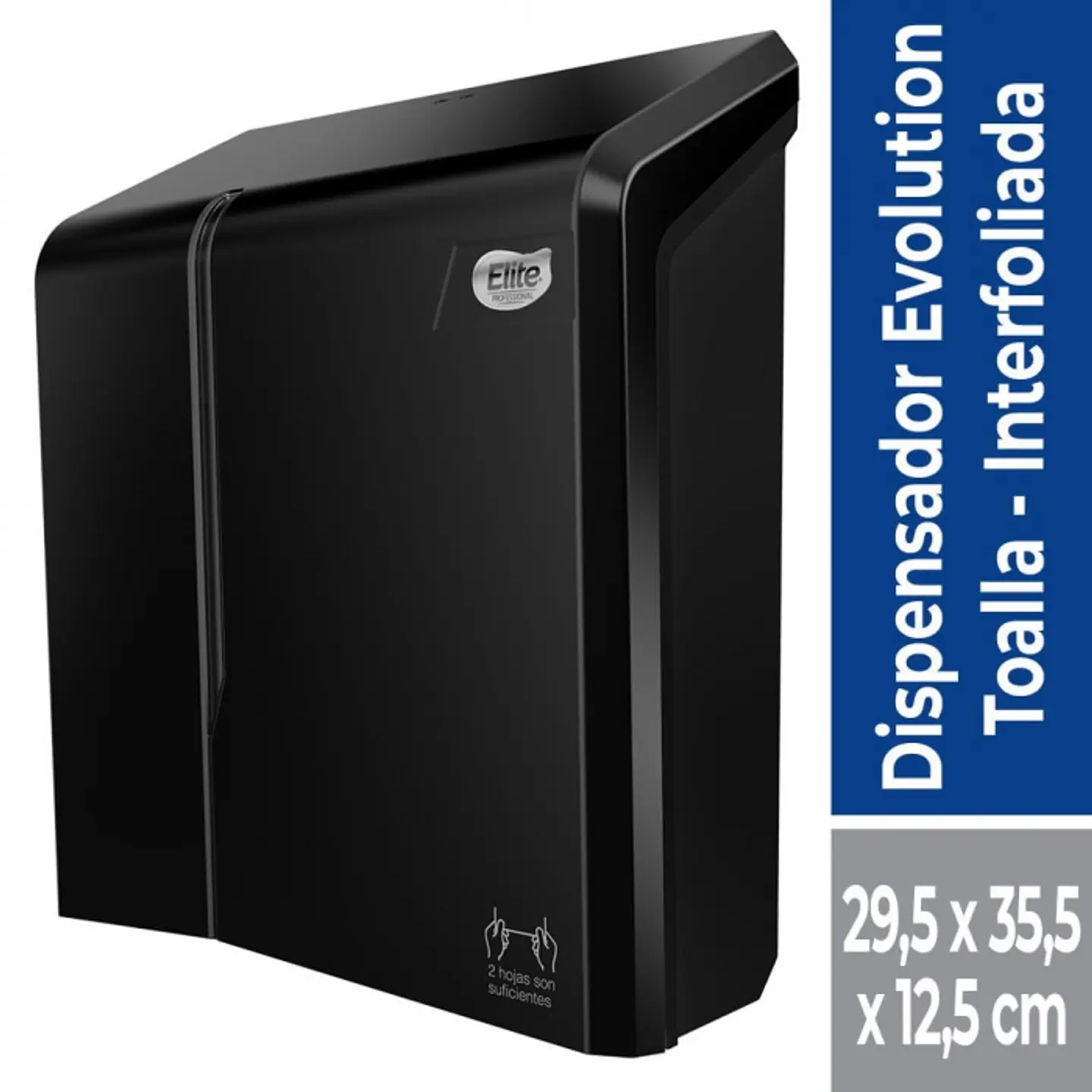 Dispensador toalla interfoliada evolution PLÁSTICO / NEGRO -ELITE 1