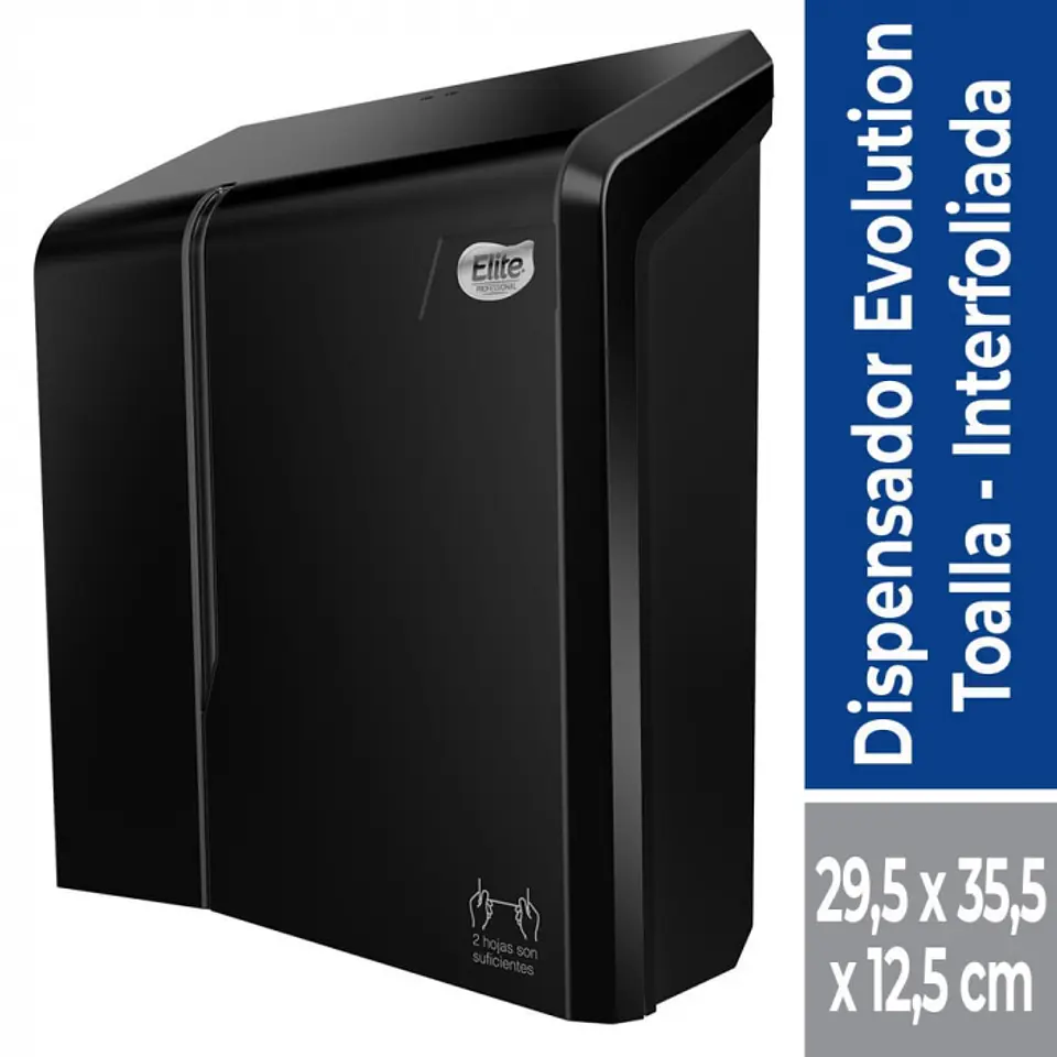 Dispensador toalla interfoliada evolution PLÁSTICO / NEGRO -ELITE 1
