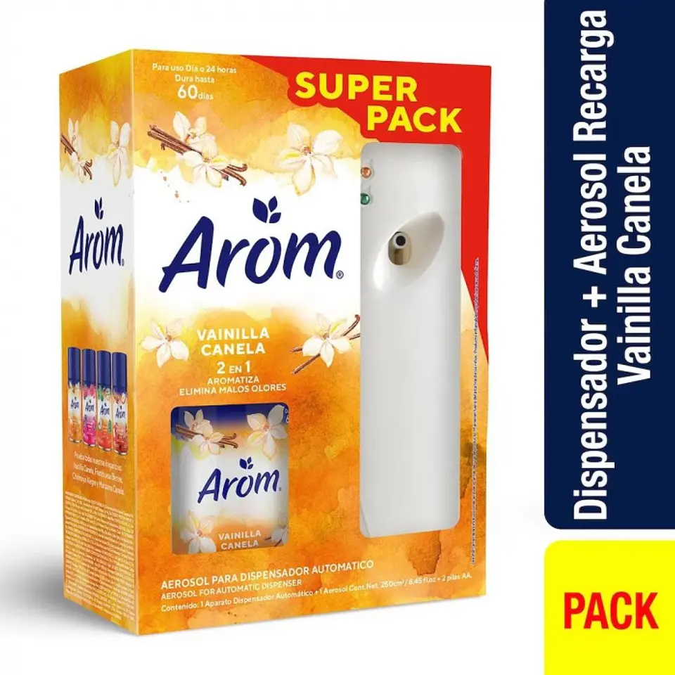 Dispensador aromatizacion aut. - Vainilla canela 250 ML -AROM 1