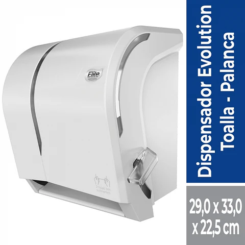 Dispensador toalla de papel corte manual c/ palanca PLÁSTICO / BLANCO -TORK