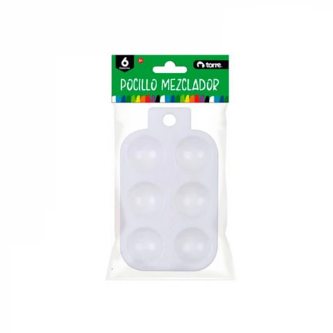 Mezclador 6 cavidades plástico blanco -TORRE
