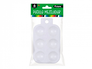 Mezclador 6 cavidades plástico blanco -TORRE