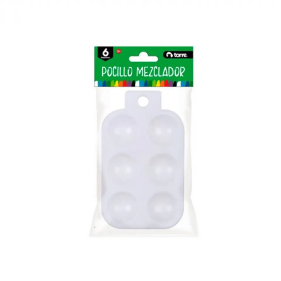 Mezclador 6 cavidades plástico blanco -TORRE 1