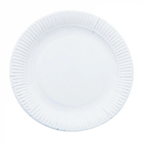 Platos de cartón blancos 17 cm 100 UND -GENÉRICO