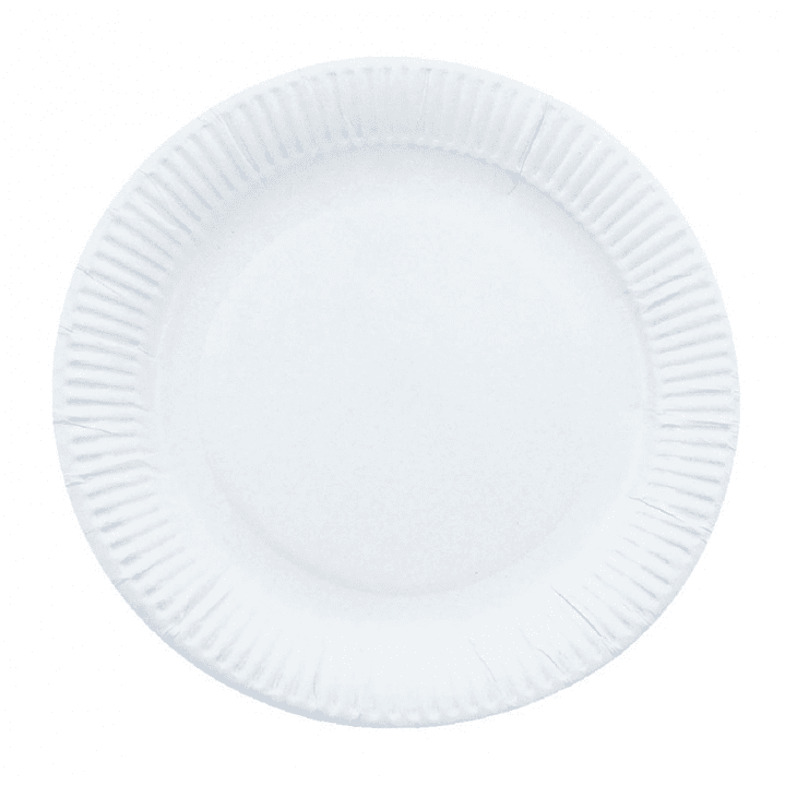 Platos de cartón blancos 17 cm 100 UND -GENÉRICO 1
