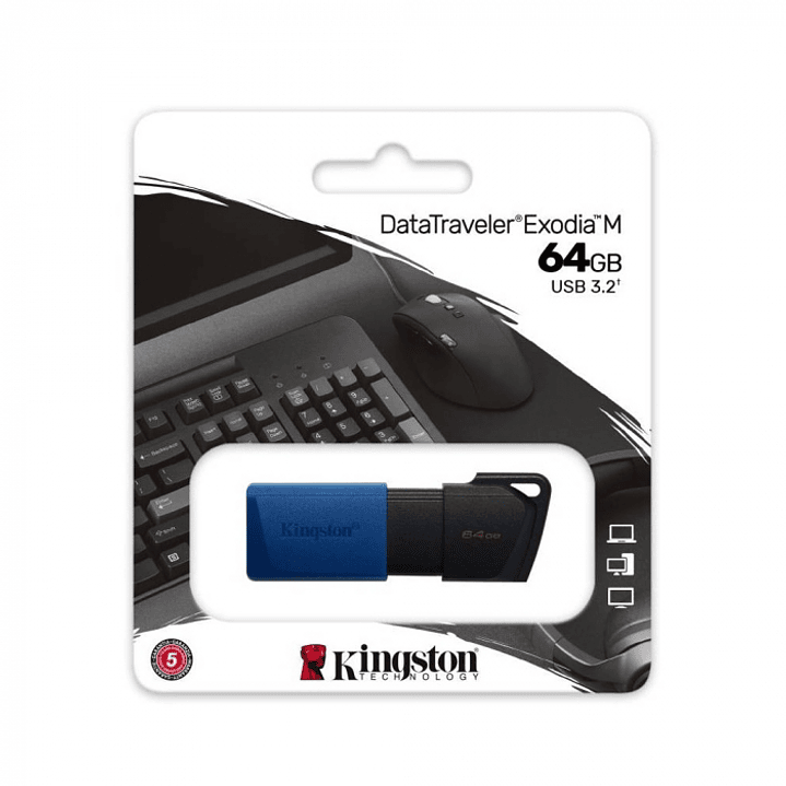 Pendrive usb 3.2 flashdrive datatraveler exodia 64 GB -KINGSTON 1