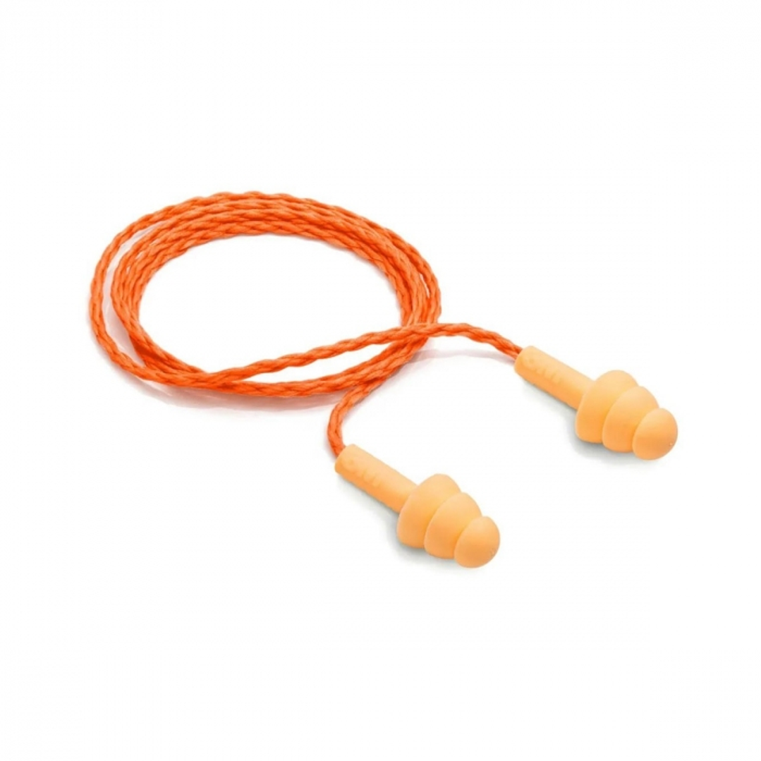 Tapones de oidos de silicona con cordón NARANJOS -BLACKBULL 1