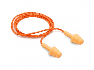 Tapones de oidos de silicona con cordón NARANJOS -BLACKBULL