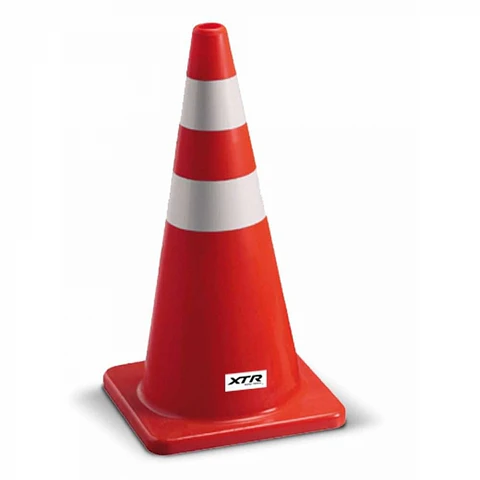 Cono de Seguridad PVC Naranjo Doble Cinta Reflectante 28" / 70 CM