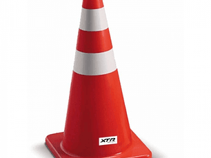 Cono de Seguridad PVC Naranjo Doble Cinta Reflectante 28