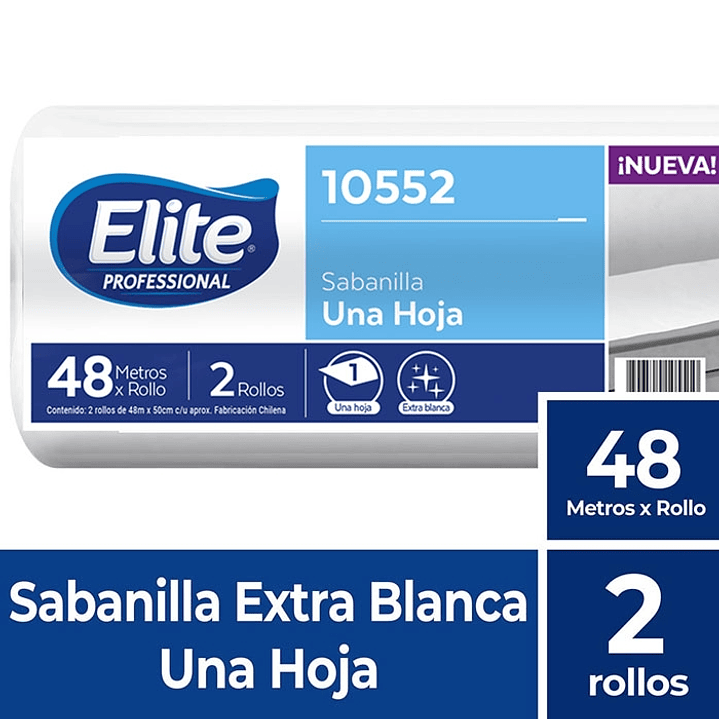 Sabanilla h/s blanca plus 48 MT x 2 ROLLOS -ELITE 1