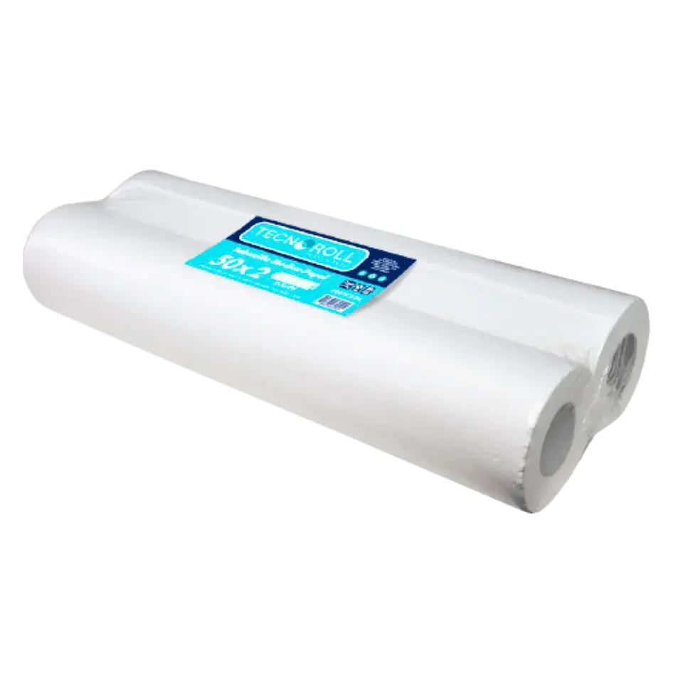Sabanilla h/s blanca 50 MT x 2 ROLLOS -TECNOROLL 1