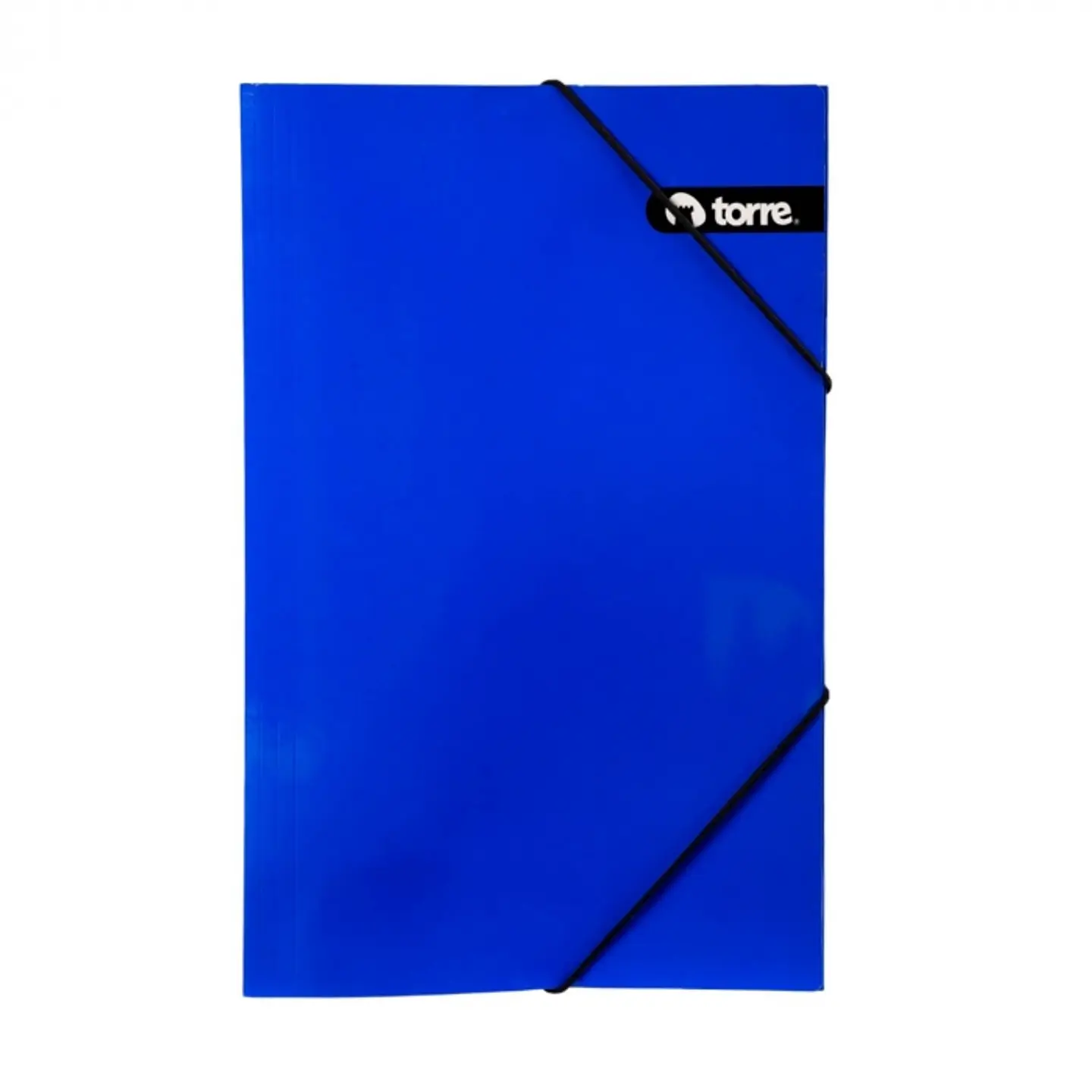 Carpeta cartón oficio con elástico AZUL -TORRE 1