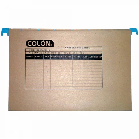 Carpeta colgante kraft Brazo/PLÁSTICA -COLÓN