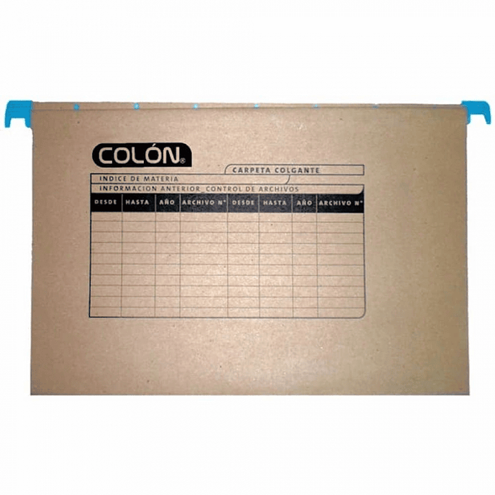 Carpeta colgante kraft Brazo/PLÁSTICA -COLÓN 1