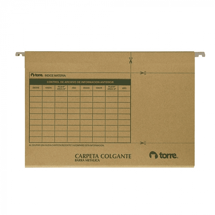 Carpeta colgante kraft Brazo/METÁLICO -TORRE 1