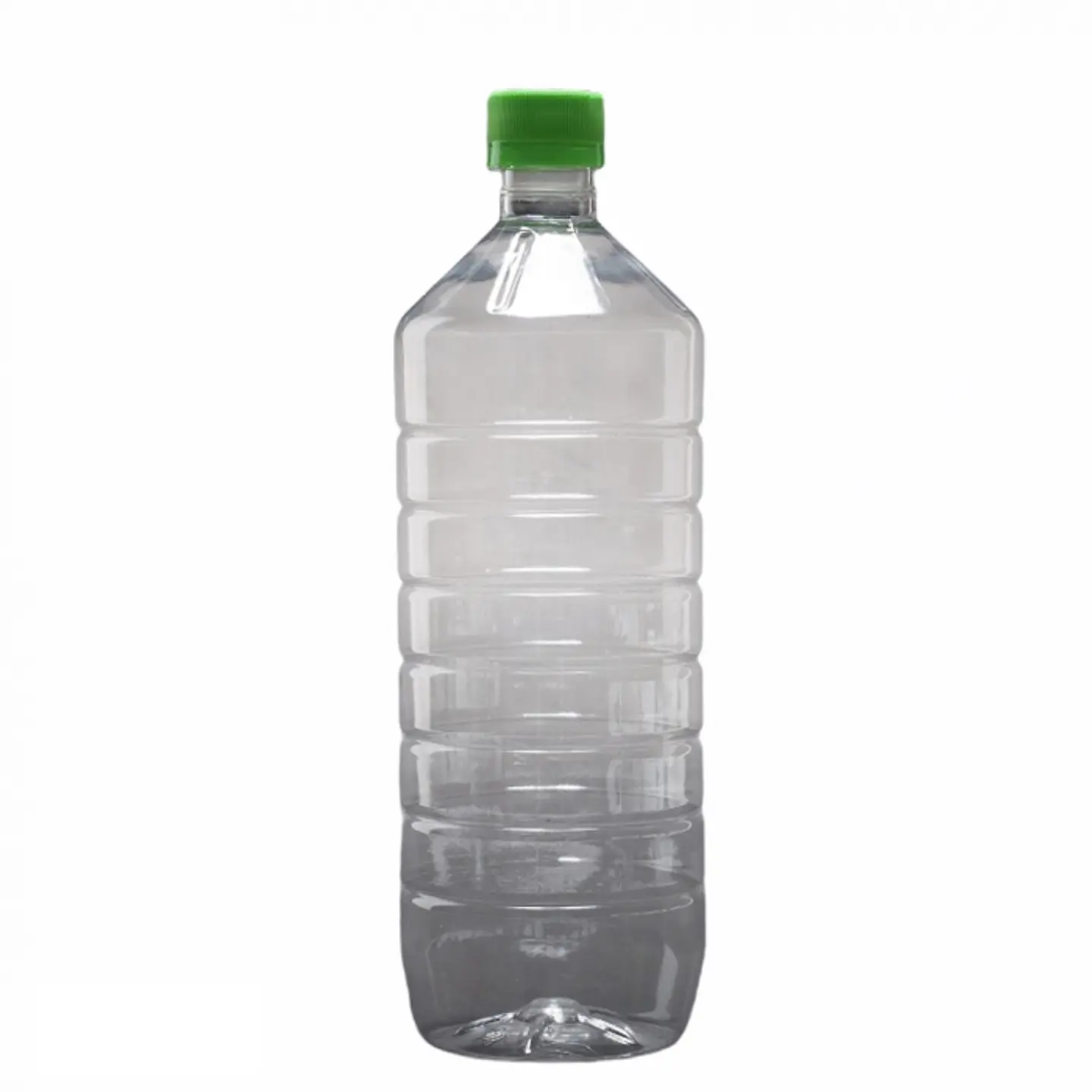 Botella Plástica PET Anillada Transparente con Tapa para Atomizador 1 LT| 1