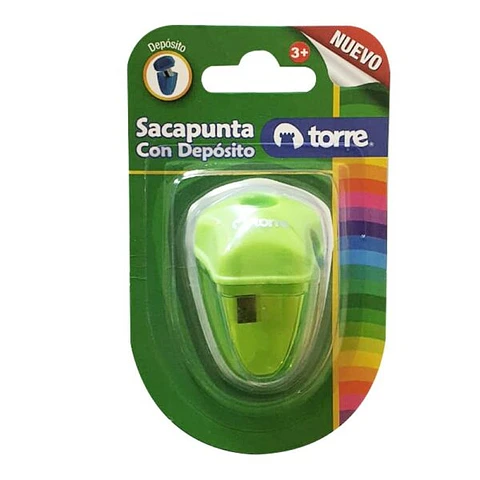 Sacapunta plástico con depósito estrella colores surtidos -TORRE
