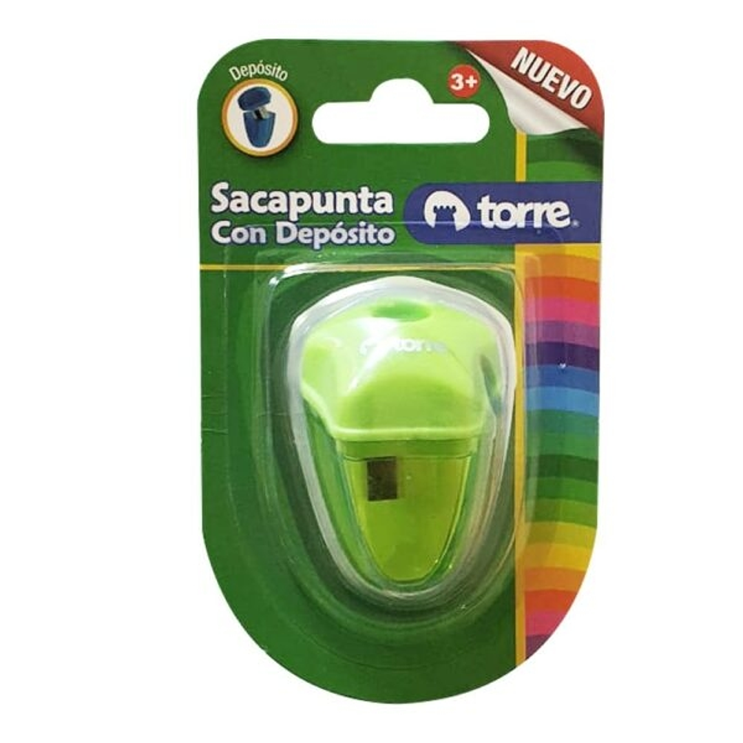 Sacapunta plástico con depósito estrella colores surtidos -TORRE 1