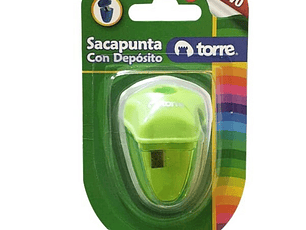 Sacapunta plástico con depósito estrella colores surtidos -TORRE