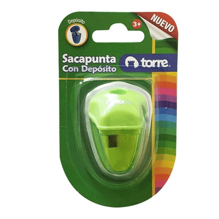 Sacapunta plástico con depósito estrella colores surtidos -TORRE 1