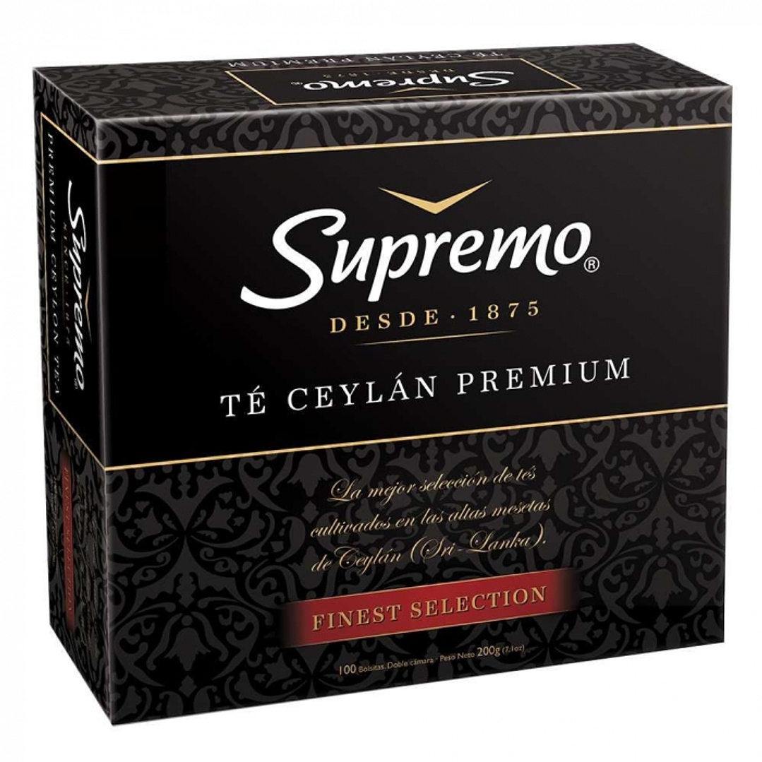 Té negro ceylán premium 100 BOLSAS -SUPREMO 1