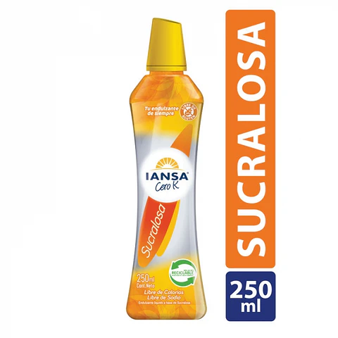 Endulzante líquido sucralosa cero-k 250 ML -IANSA