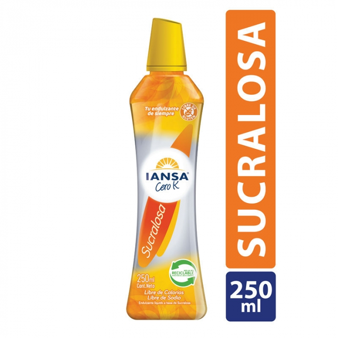 Endulzante líquido sucralosa cero-k 250 ML -IANSA 1