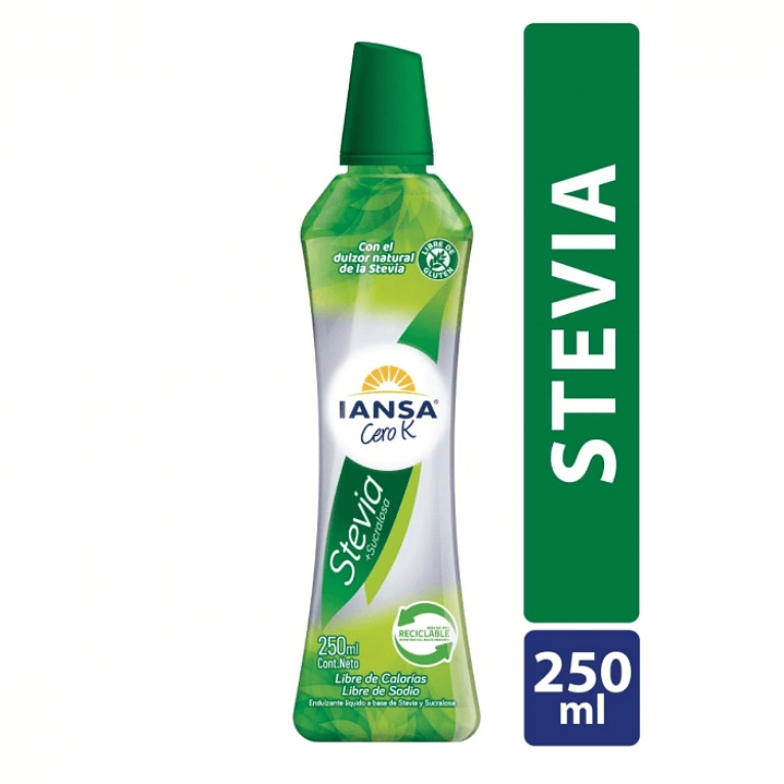 Endulzante líquido stevia + sucralosa cero-k 250 ML -IANSA 1