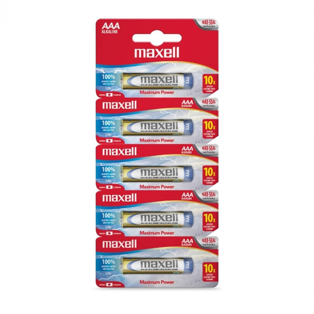 Pilas aaa alcalinas 1.5v maximum power 5 UND -MAXELL 1