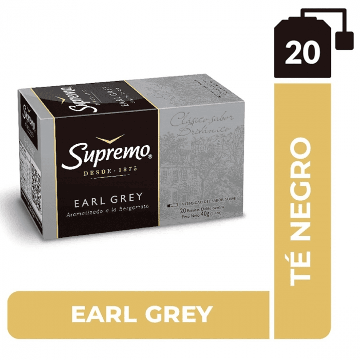Té negro earl grey 20 BOLSAS -SUPREMO 1