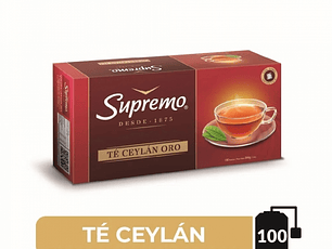 Té negro ceylán línea oro 100 BOLSAS -SUPREMO
