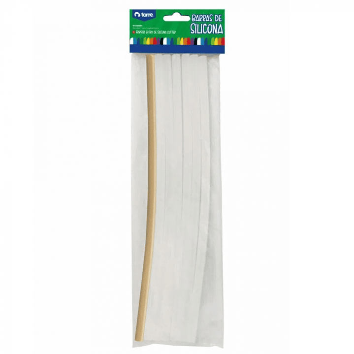 Barras de silicona 10 und transparente + 1 und glitter 25 CM LARGO -TORRE 1