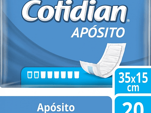 APÓSITOS ADULTO UNISEX INCONTINENCIA LEVE 35 x 15 CM 20 UND -COTIDIAN